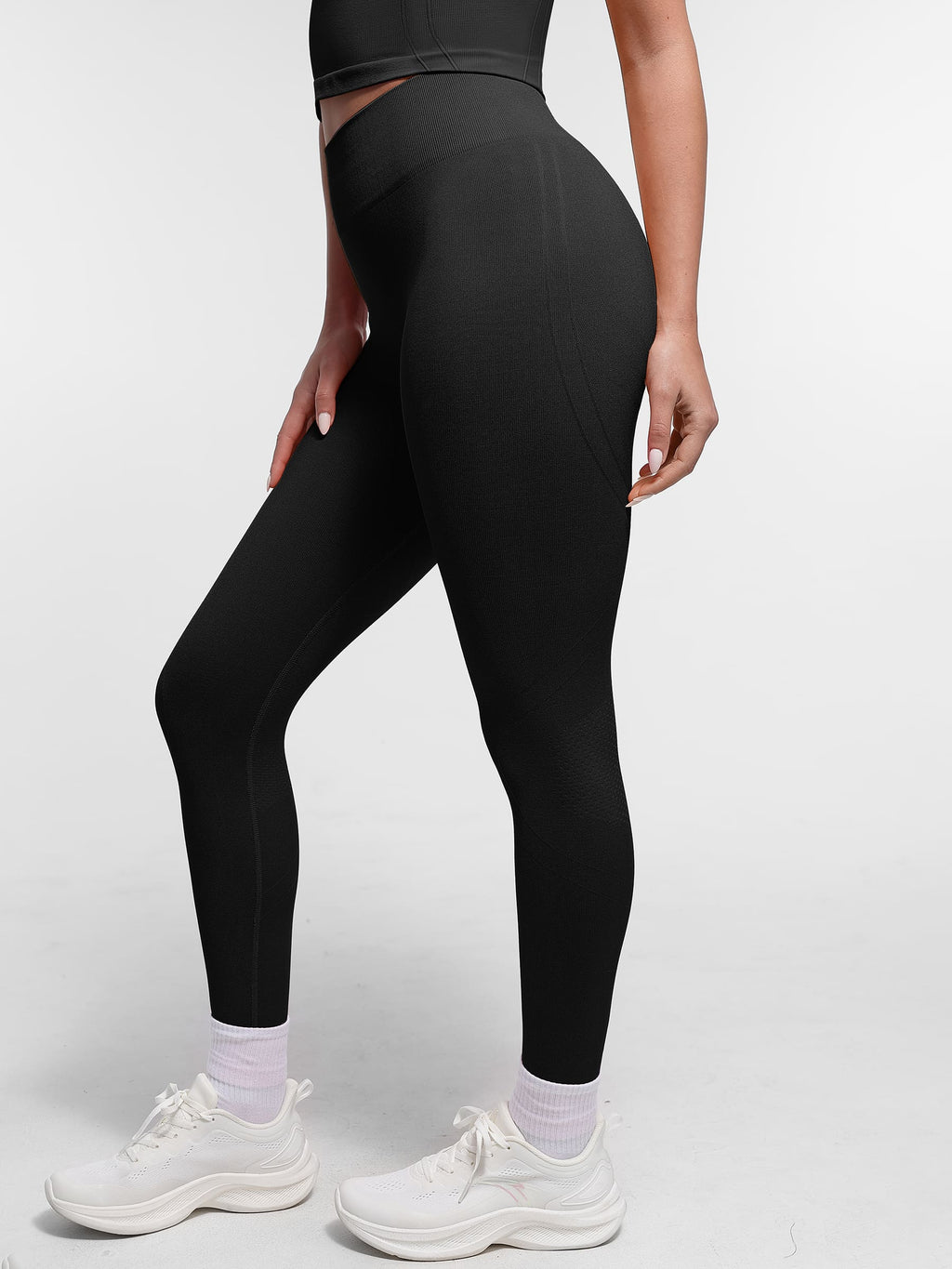 Motion 33 High-Waist Double Waistband Yoga Leggings seamless activewear women