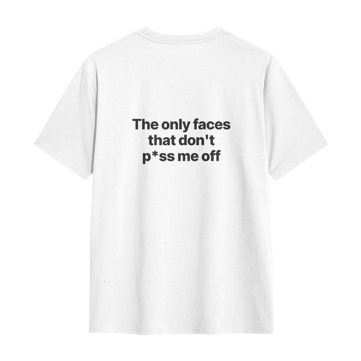 Faces classic tee in white, flat lay