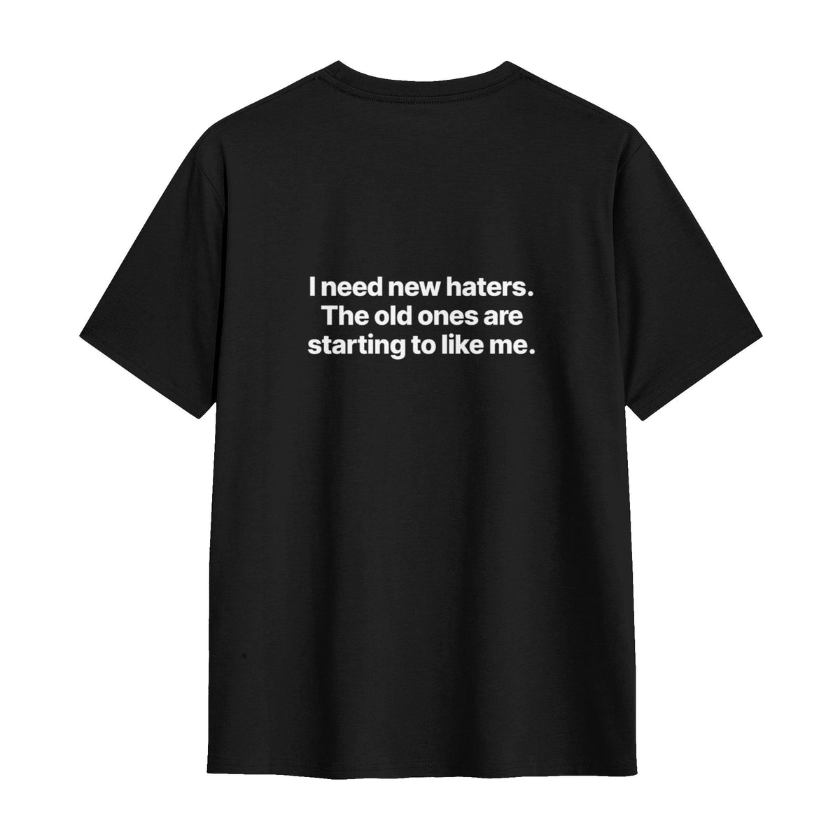 Haters classic tee in black, flat lay