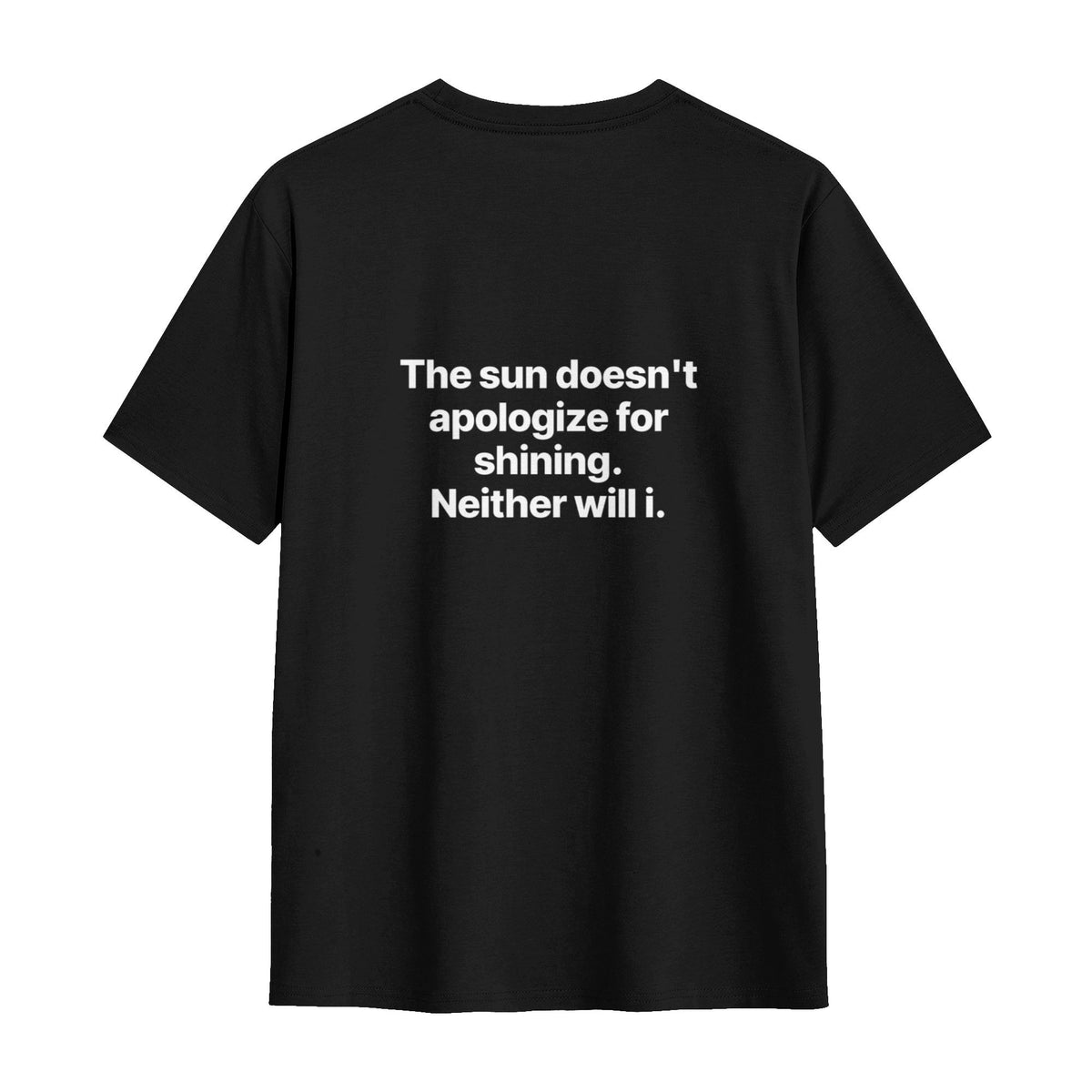 Sun classic tee in black, flat lay
