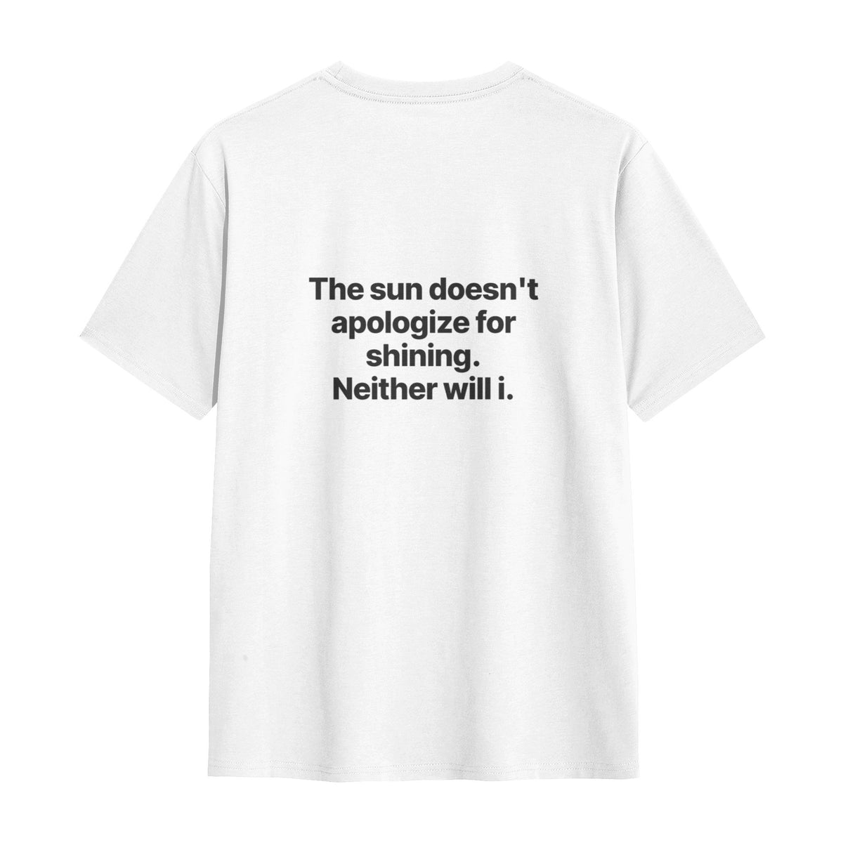 Sun classic tee in white, flat lay