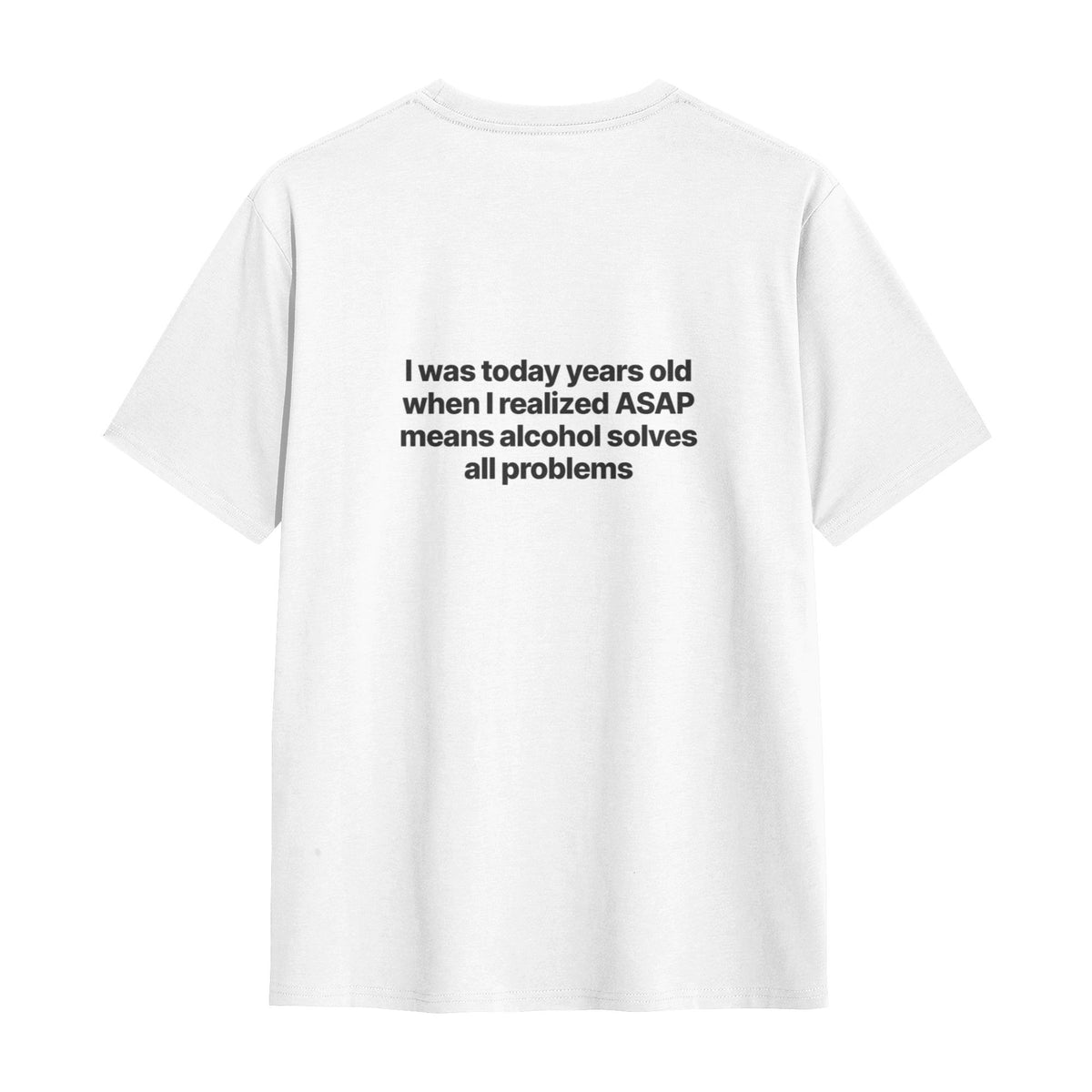 Today Years Old tee white flat lay