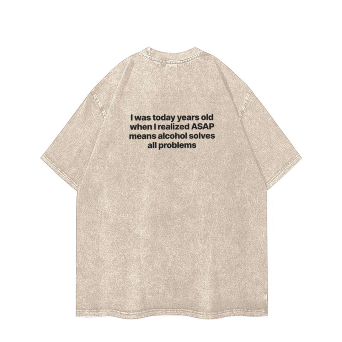 Today Years Old oversized tee apricot flat lay