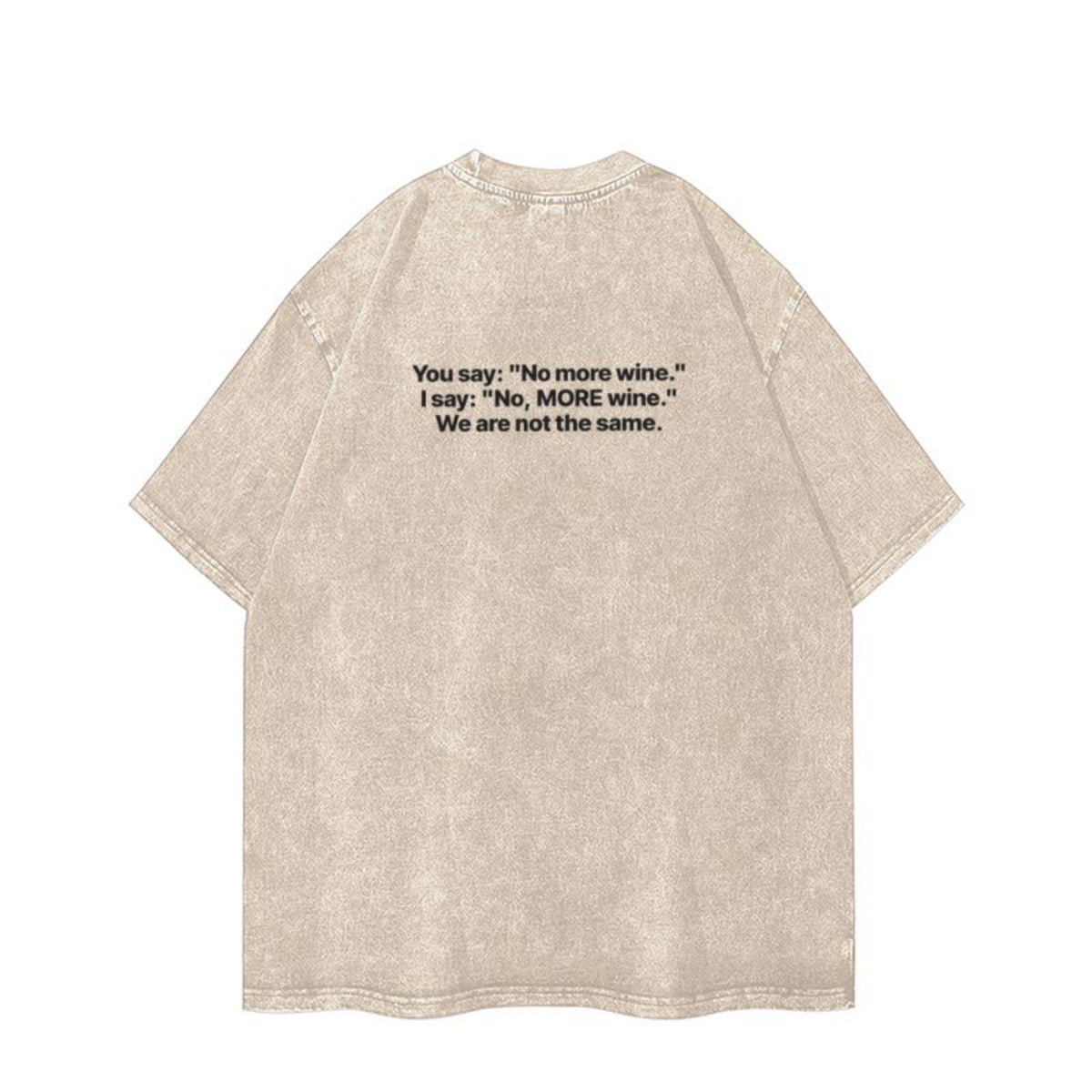 Wine oversized tee apricot flat lay